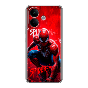 Силиконовый чехол на Vivo V60 Lite с принтом Spiderman Человек паук Силиконовый чехол на Vivo V60 Lite с принтом Spiderman Человек паук
