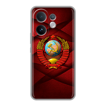 Силиконовый чехол на Vivo V60 с принтом Герб СССР