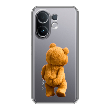 Силиконовый чехол на Vivo V60 с принтом Медведь