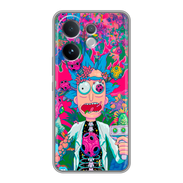 Силиконовый чехол на Vivo V60 с принтом Рик и Морти Rick Morty