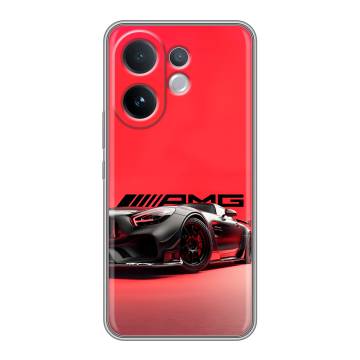Силиконовый чехол на Vivo V60 с принтом Мерседес Mercedes AMG