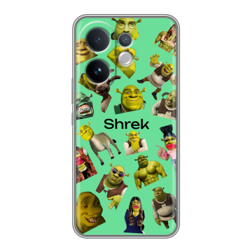 Силиконовый чехол на Vivo V60 с принтом Шрек Shrek