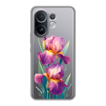 Силиконовый чехол на Vivo V60 с принтом Цветы орхидеи