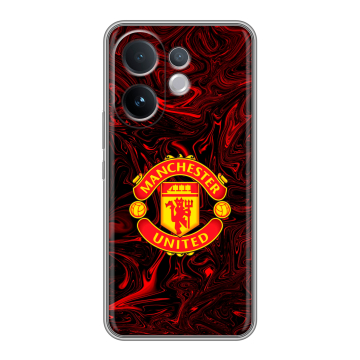 Силиконовый чехол на Vivo V60 с принтом Manchester United