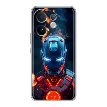 Силиконовый чехол на Vivo V60 с принтом IronMan Железный человек Силиконовый чехол на Vivo V60 с принтом IronMan Железный человек