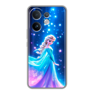 Силиконовый чехол на Vivo V60 с принтом Холодное сердце Frozen