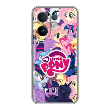 Силиконовый чехол на Vivo V60 с принтом My little pony Дружба чудо