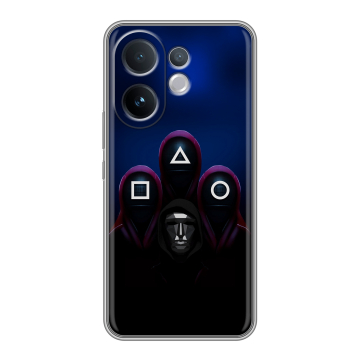 Силиконовый чехол на Vivo V60 с принтом Игра Кальмара
