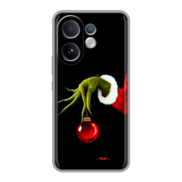 Силиконовый чехол на Vivo V60 с принтом Новый год Гринч