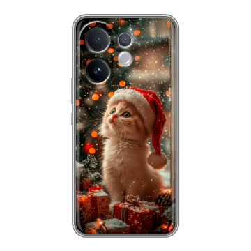 Силиконовый чехол на Vivo V60 с принтом Новый год