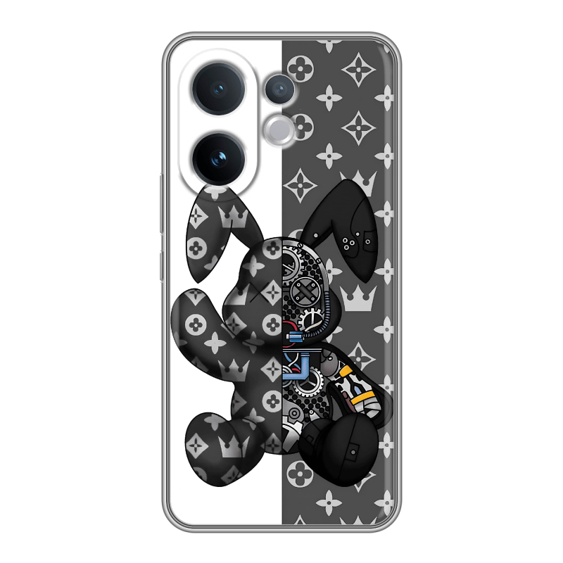 Силиконовый чехол на Vivo V60 с принтом Луи робот Силиконовый чехол на Vivo V60 с принтом Луи робот