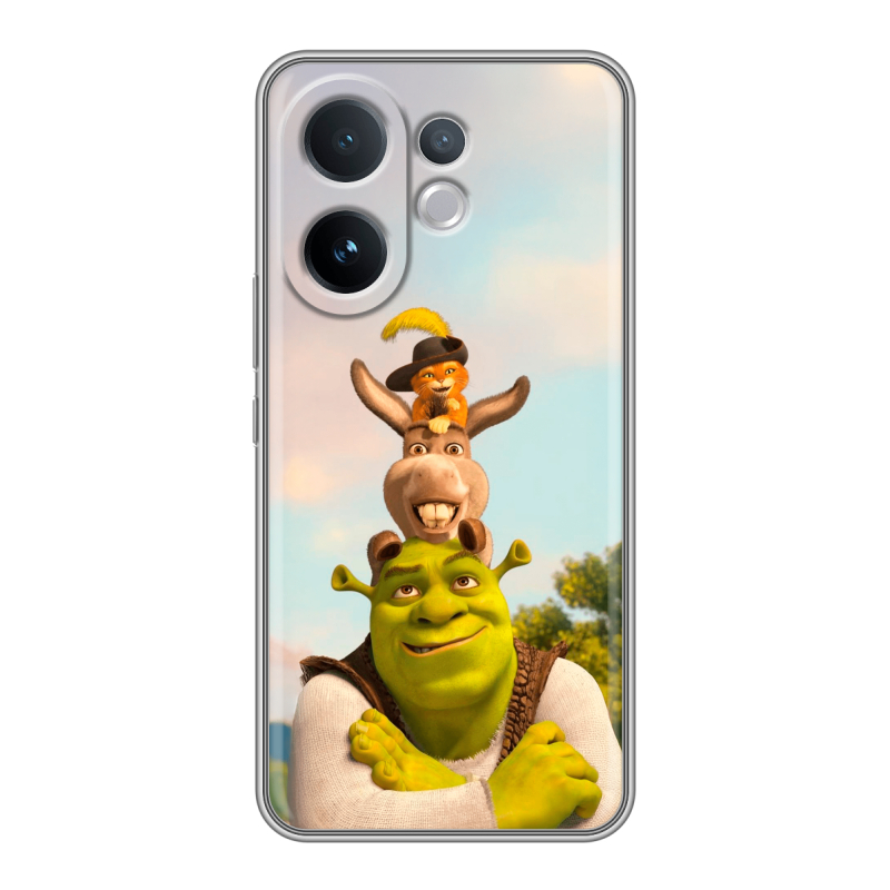 Силиконовый чехол на Vivo V60 с принтом Шрек Shrek Силиконовый чехол на Vivo V60 с принтом Шрек Shrek