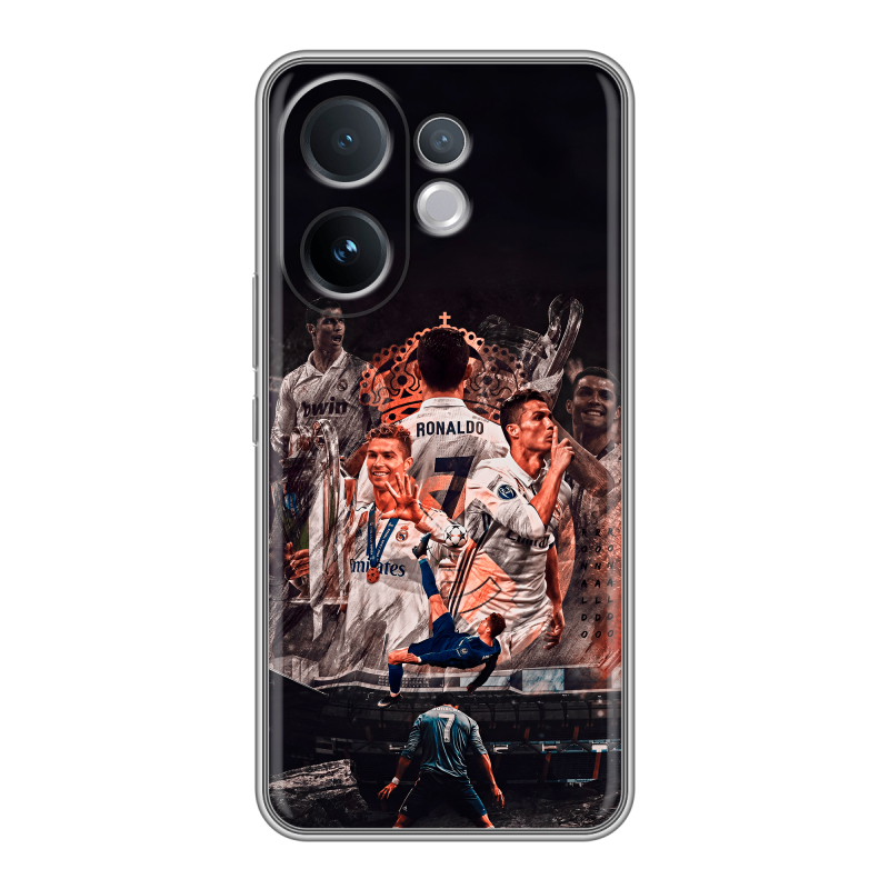 Силиконовый чехол на Vivo V60 с принтом Реал Роналдо Real Ronaldo Силиконовый чехол на Vivo V60 с принтом Реал Роналдо Real Ronaldo
