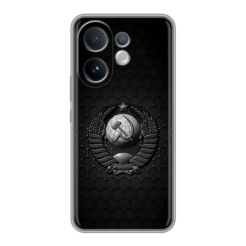 Силиконовый чехол на Vivo V60 с принтом Герб Флаг СССР Силиконовый чехол на Vivo V60 с принтом Герб Флаг СССР