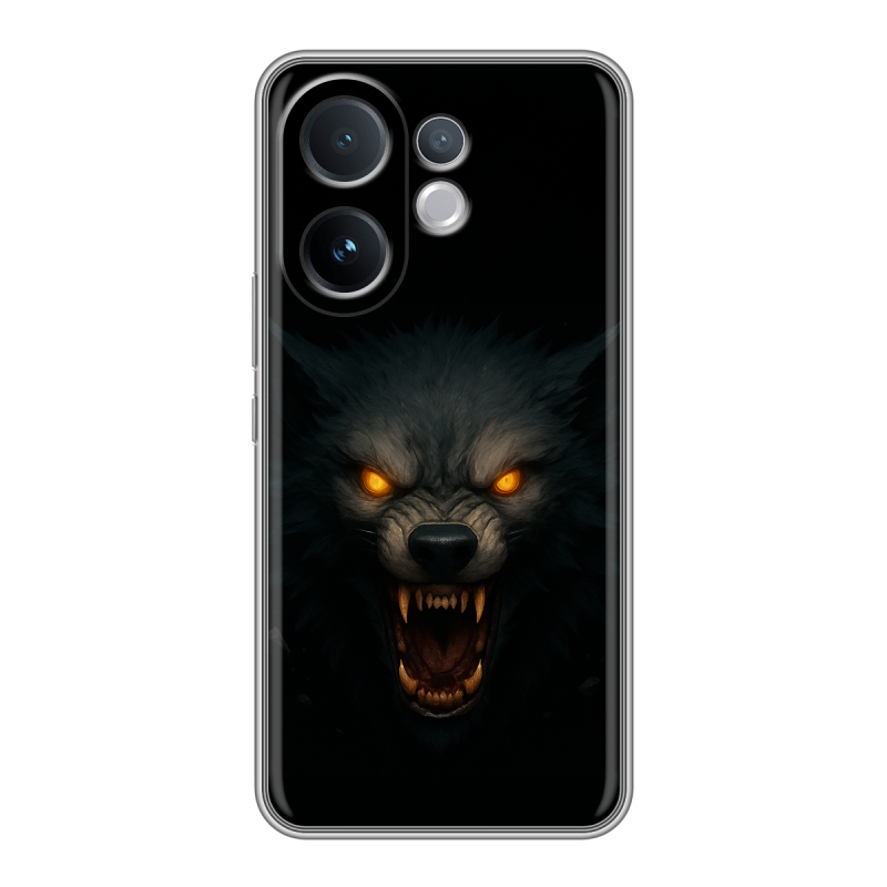Силиконовый чехол на Vivo V60 с принтом Волк Силиконовый чехол на Vivo V60 с принтом Волк