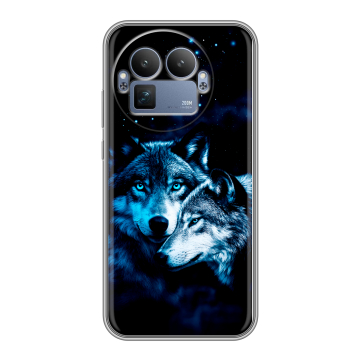 Силиконовый чехол на Realme GT8 Pro с принтом Волки Силиконовый чехол на Realme GT8 Pro с принтом Волки