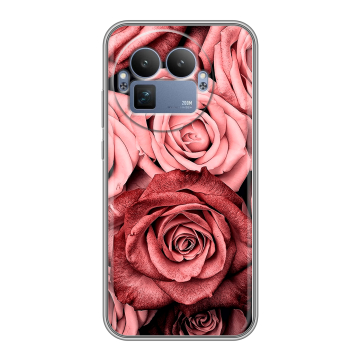 Силиконовый чехол на Realme GT8 Pro с принтом Цветы розы Силиконовый чехол на Realme GT8 Pro с принтом Цветы розы