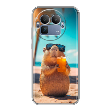 Силиконовый чехол на Realme GT8 Pro с принтом Капибара Силиконовый чехол на Realme GT8 Pro с принтом Капибара