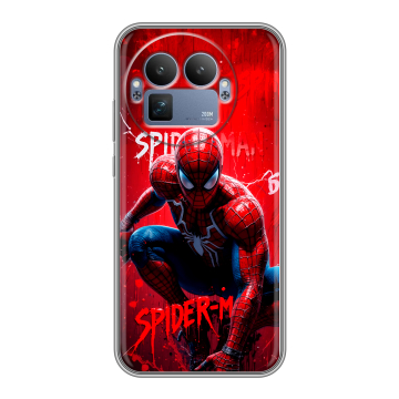 Силиконовый чехол на Realme GT8 Pro с принтом Spiderman Человек паук Силиконовый чехол на Realme GT8 Pro с принтом Spiderman Человек паук