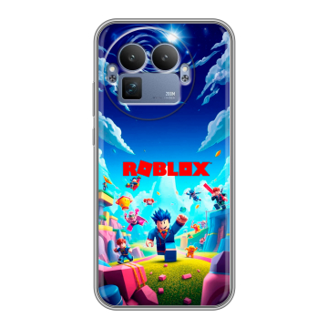Силиконовый чехол на Realme GT8 Pro с принтом Roblox Роблокс