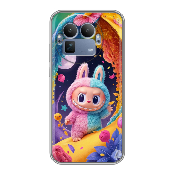Силиконовый чехол на Realme GT8 Pro с принтом Labubu Лабубу