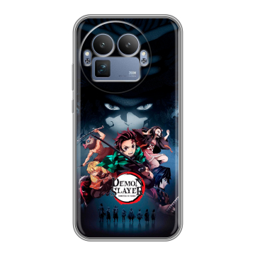 Силиконовый чехол на Realme GT8 Pro с принтом Demon Slayer Клинок рассекающий демонов