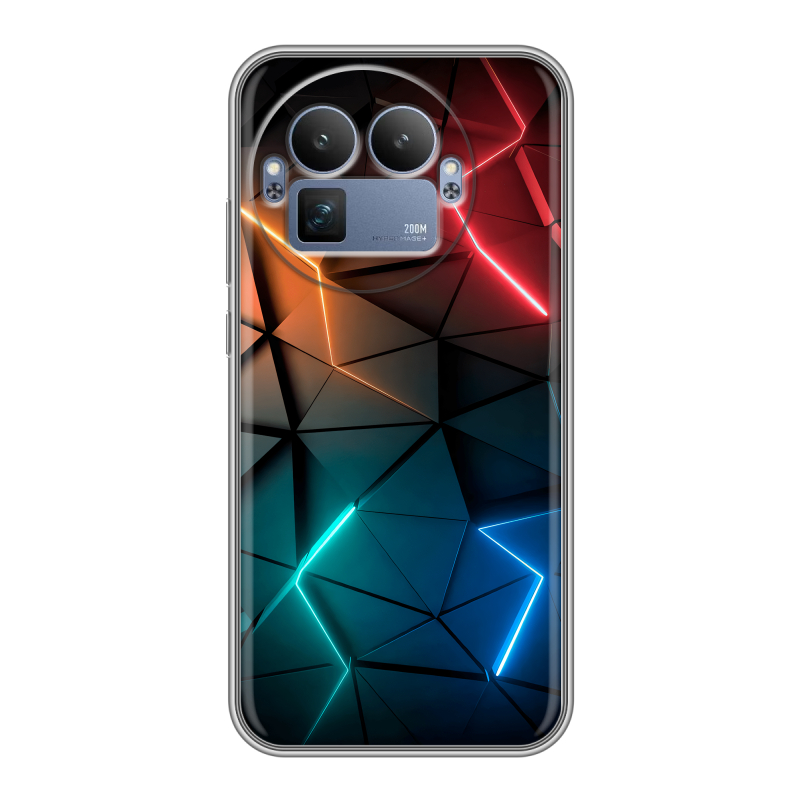 Силиконовый чехол на Realme GT8 Pro с принтом Абстракция неон Силиконовый чехол на Realme GT8 Pro с принтом Абстракция неон