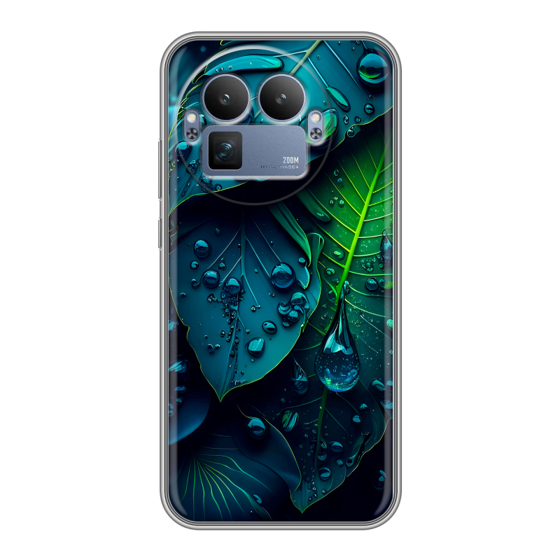 Силиконовый чехол на Realme GT8 Pro с принтом Листья Силиконовый чехол на Realme GT8 Pro с принтом Листья