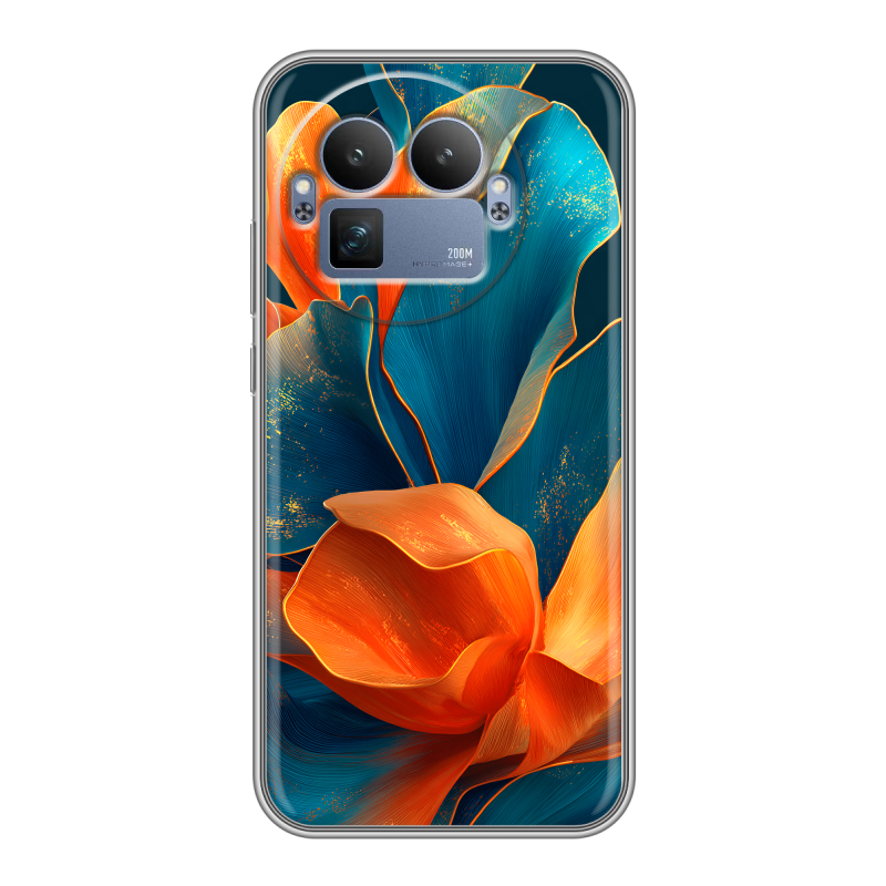 Силиконовый чехол на Realme GT8 Pro с принтом Цветы Силиконовый чехол на Realme GT8 Pro с принтом Цветы