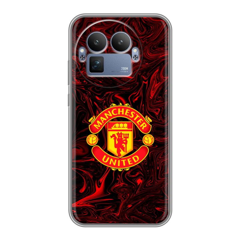 Силиконовый чехол на Realme GT8 Pro с принтом Manchester United Силиконовый чехол на Realme GT8 Pro с принтом Manchester United