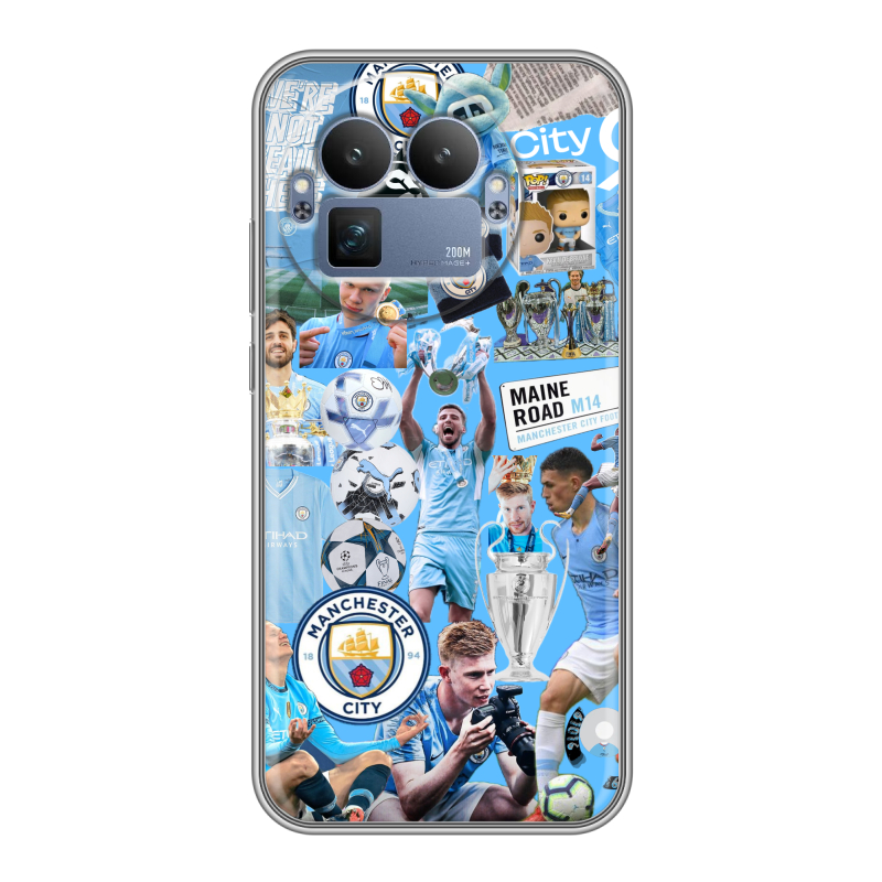 Силиконовый чехол на Realme GT8 Pro с принтом Man City Манчестер Сити Силиконовый чехол на Realme GT8 Pro с принтом Man City Манчестер Сити
