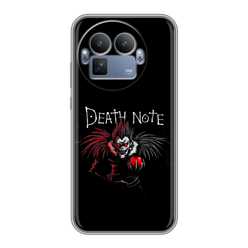 Силиконовый чехол на Realme GT8 Pro с принтом Death note Тетрадь смерти Силиконовый чехол на Realme GT8 Pro с принтом Death note Тетрадь смерти