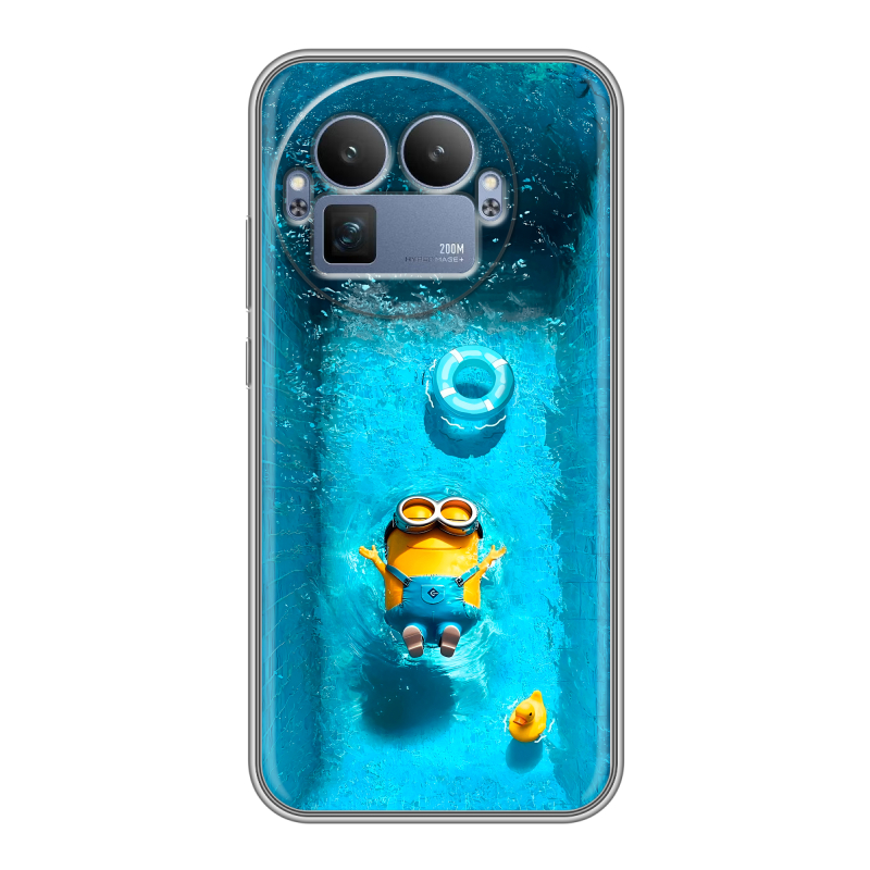 Силиконовый чехол на Realme GT8 Pro с принтом Миньоны Силиконовый чехол на Realme GT8 Pro с принтом Миньоны