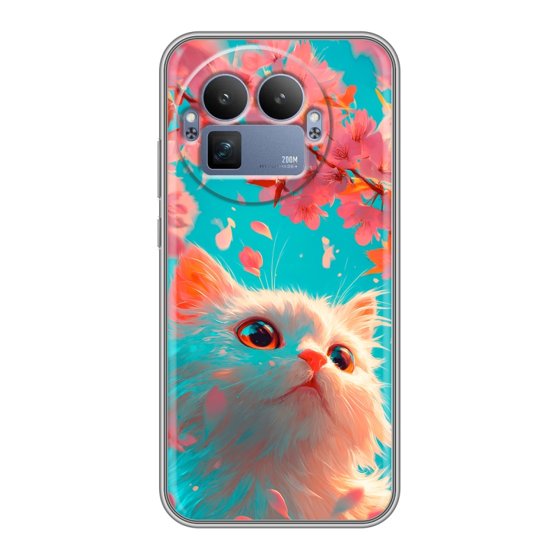 Силиконовый чехол на Realme GT8 Pro с принтом Красивый кот Силиконовый чехол на Realme GT8 Pro с принтом Красивый кот