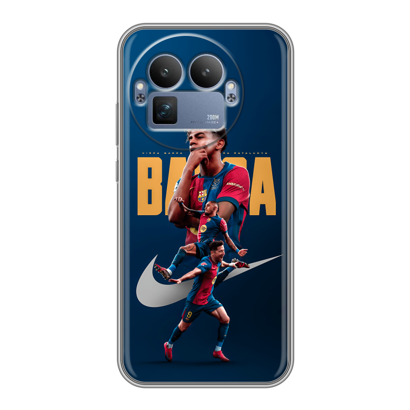 Силиконовый чехол на Realme GT8 Pro с принтом Барселона Barca Yamal Силиконовый чехол на Realme GT8 Pro с принтом Барселона Barca Yamal