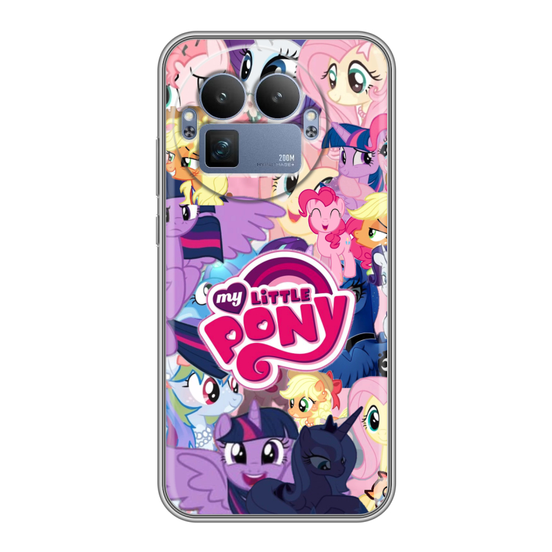 Силиконовый чехол на Realme GT8 Pro с принтом My little pony Дружба чудо Силиконовый чехол на Realme GT8 Pro с принтом My little pony Дружба чудо