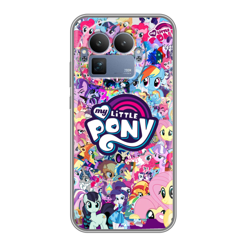 Силиконовый чехол на Realme GT8 Pro с принтом My little pony Дружба чудо Силиконовый чехол на Realme GT8 Pro с принтом My little pony Дружба чудо