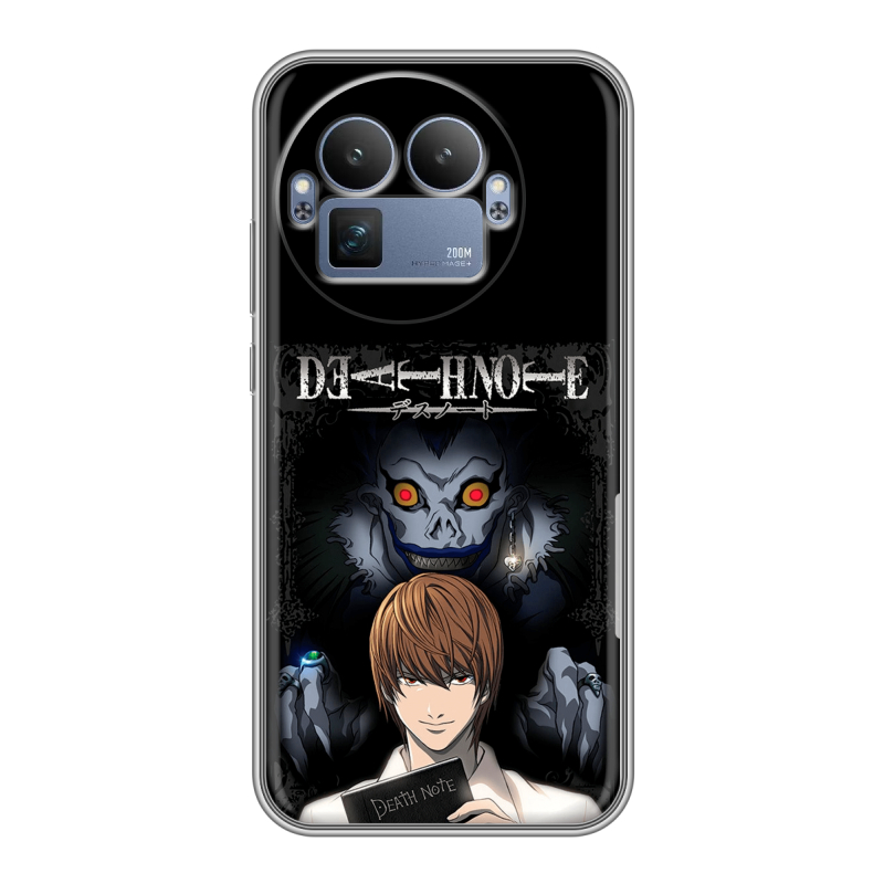 Силиконовый чехол на Realme GT8 Pro с принтом Death note Тетрадь смерти Силиконовый чехол на Realme GT8 Pro с принтом Death note Тетрадь смерти