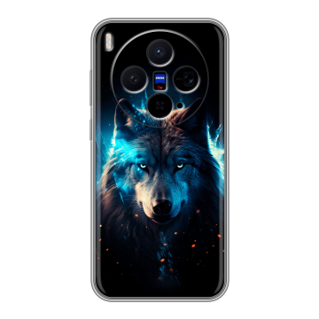 Силиконовый чехол на Vivo X300 с принтом Волк ночной Силиконовый чехол на Vivo X300 с принтом Волк ночной