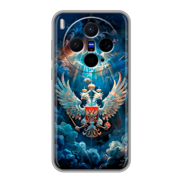 Силиконовый чехол на Vivo X300 с принтом Герб флаг России Силиконовый чехол на Vivo X300 с принтом Герб флаг России
