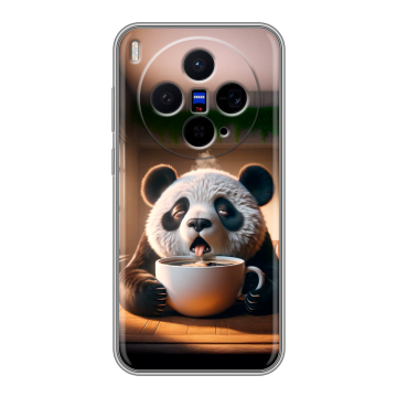 Силиконовый чехол на Vivo X300 с принтом смешная панда Силиконовый чехол на Vivo X300 с принтом смешная панда