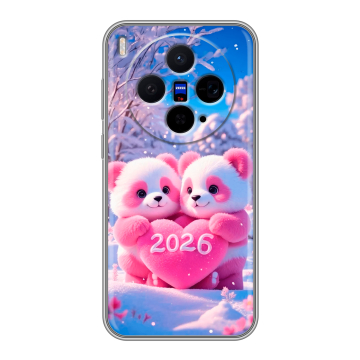 Силиконовый чехол на Vivo X300 с принтом Новый год