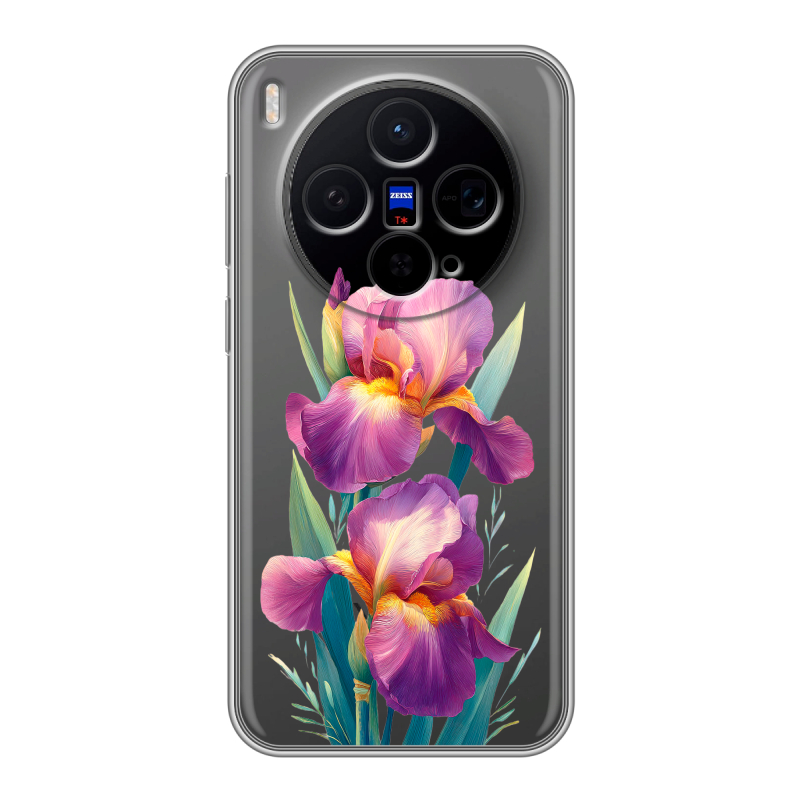 Силиконовый чехол на Vivo X300 с принтом Цветы орхидеи Силиконовый чехол на Vivo X300 с принтом Цветы орхидеи