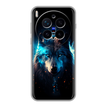 Силиконовый чехол на Vivo X300 Pro с принтом Волк ночной