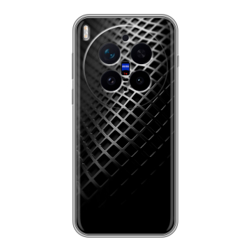 Силиконовый чехол на Vivo X300 Pro с принтом Текстура металла