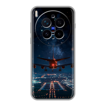 Силиконовый чехол на Vivo X300 Pro с принтом самолет
