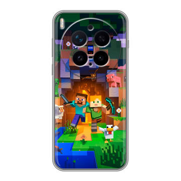 Силиконовый чехол на Vivo X300 Pro с принтом Майнкрафт Minecraft Силиконовый чехол на Vivo X300 Pro с принтом Майнкрафт Minecraft