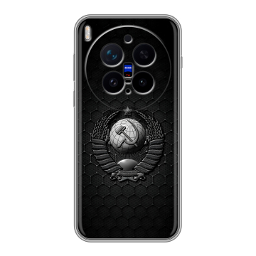 Силиконовый чехол на Vivo X300 Pro с принтом Герб Флаг СССР