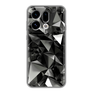 Силиконовый чехол на OPPO Find X9 с принтом Черные кристаллы Силиконовый чехол на OPPO Find X9 с принтом Черные кристаллы