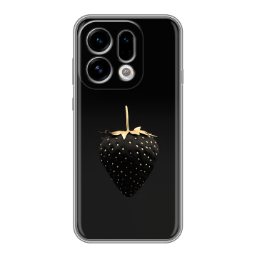 Силиконовый чехол на OPPO Find X9 с принтом Черная клубника Силиконовый чехол на OPPO Find X9 с принтом Черная клубника